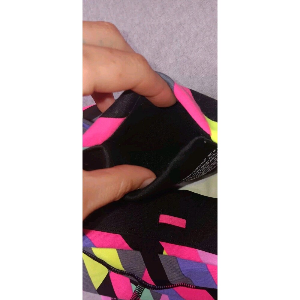 Victorias Secret VSX Sport Coolant Knockout Leggings S Neon Colorblock Abstract - Picture 9 of 10